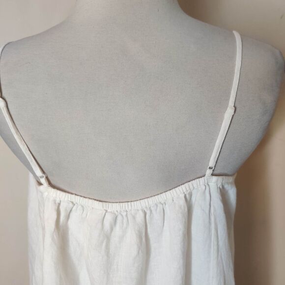 Boden Linen Sleeveless Dress White Tank Dress - Picture 7 of 9